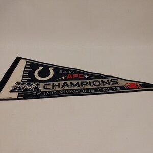 RETRO Super Bowl XLI Pennant AFC CHAMPIONS Indianapolis Colts WinCraft USA